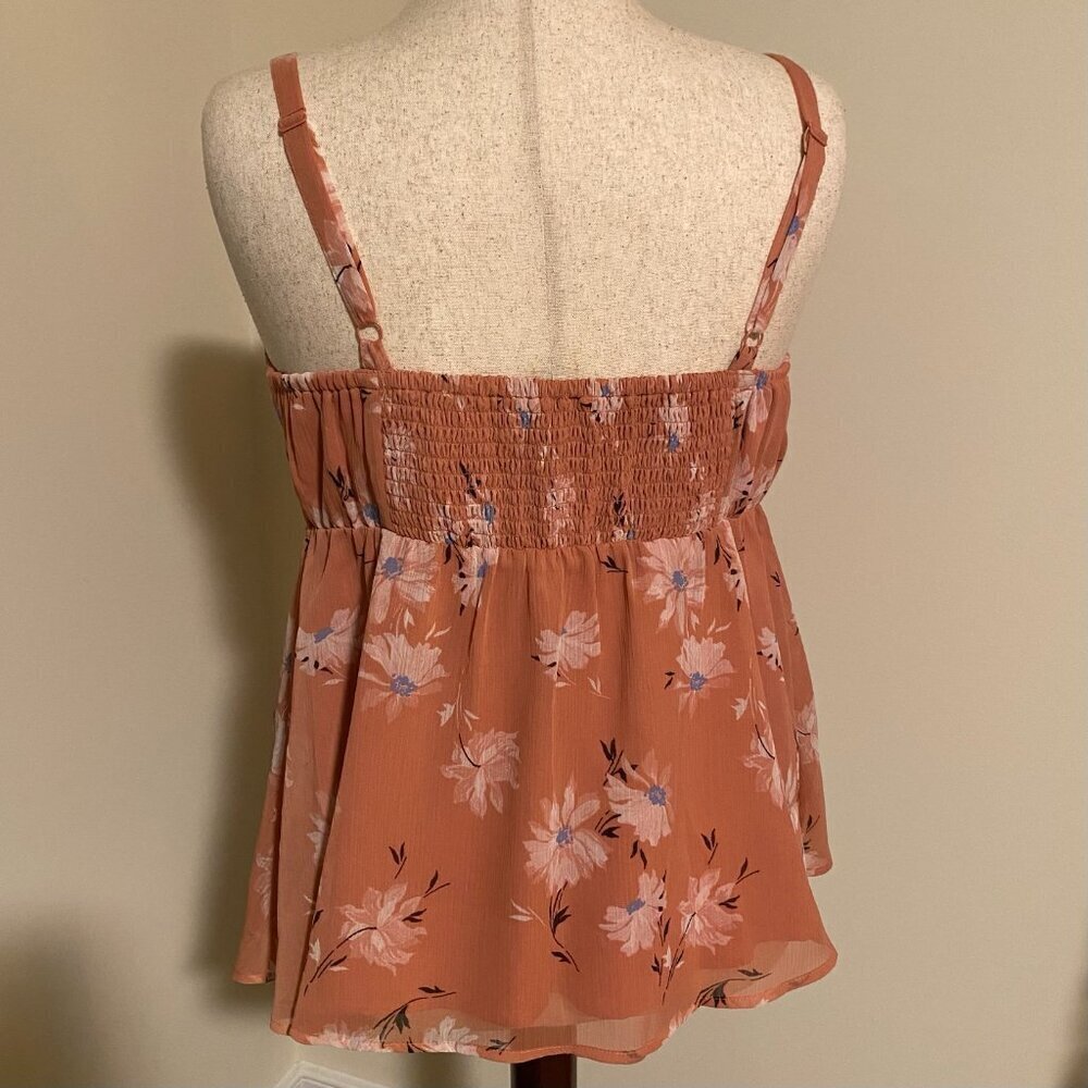 Torrid Falling Daisy Floral Print Babydoll Chiffon Cami #11686023 Size 00 - Picture 5 of 8